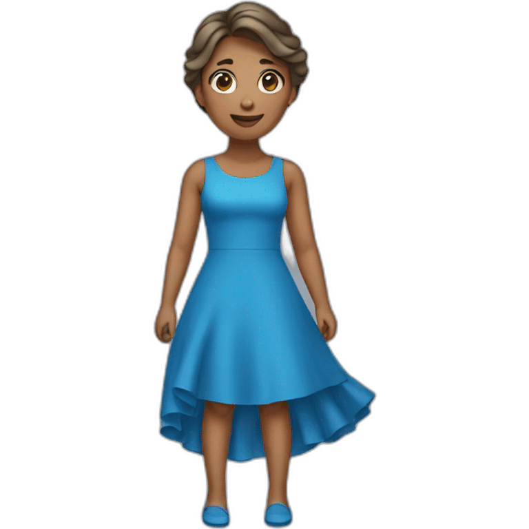 woman with blue dress emoji