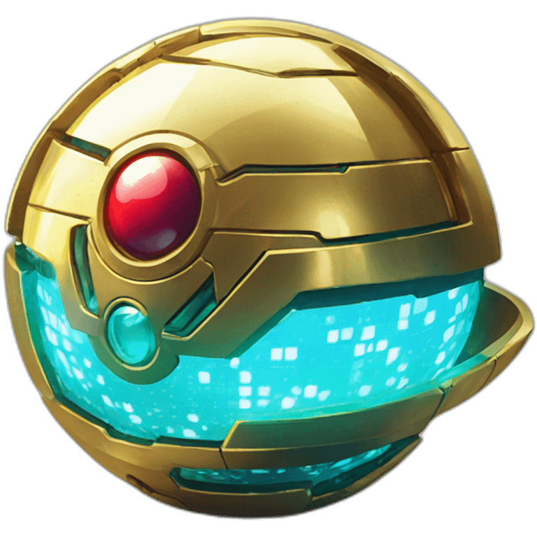 Pixel Legendary Book Cyberpunk Pokemon Pokeball Gold Shiny Glow emoji