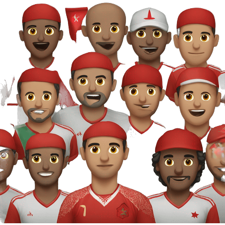 Moroccan football supporters men emoji