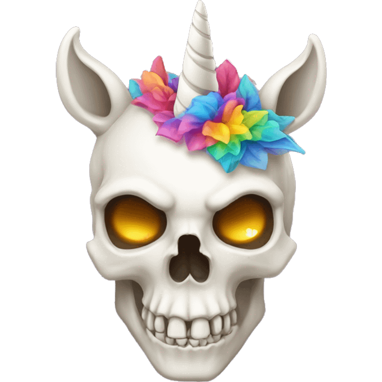 Skull as a unicorn emoji