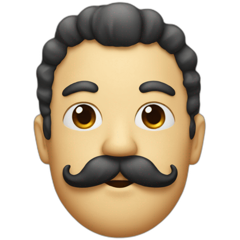 karaage with a moustache emoji