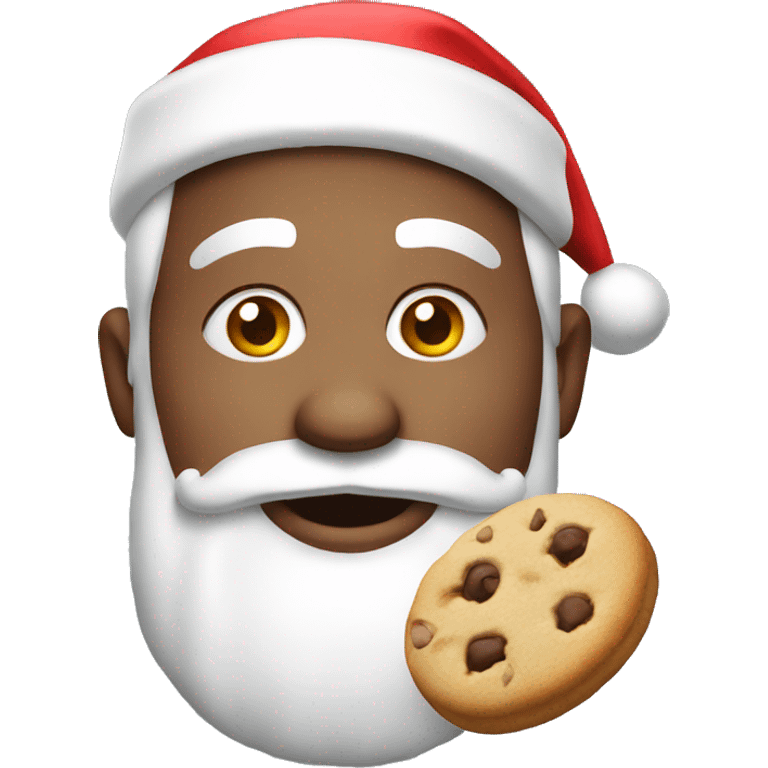 Santa eating cookies emoji