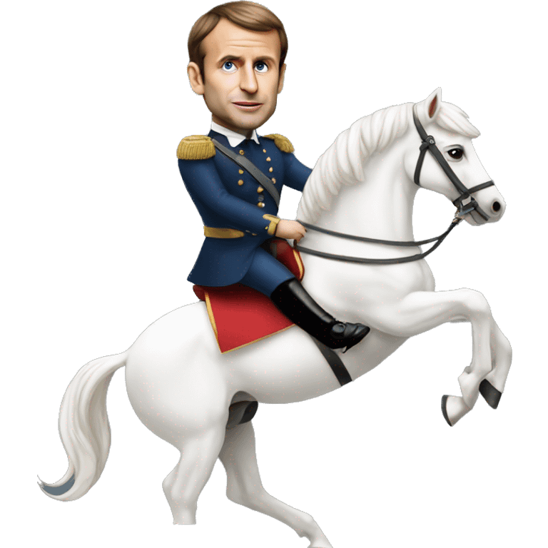 Emmanuel Macron on a white horse   emoji