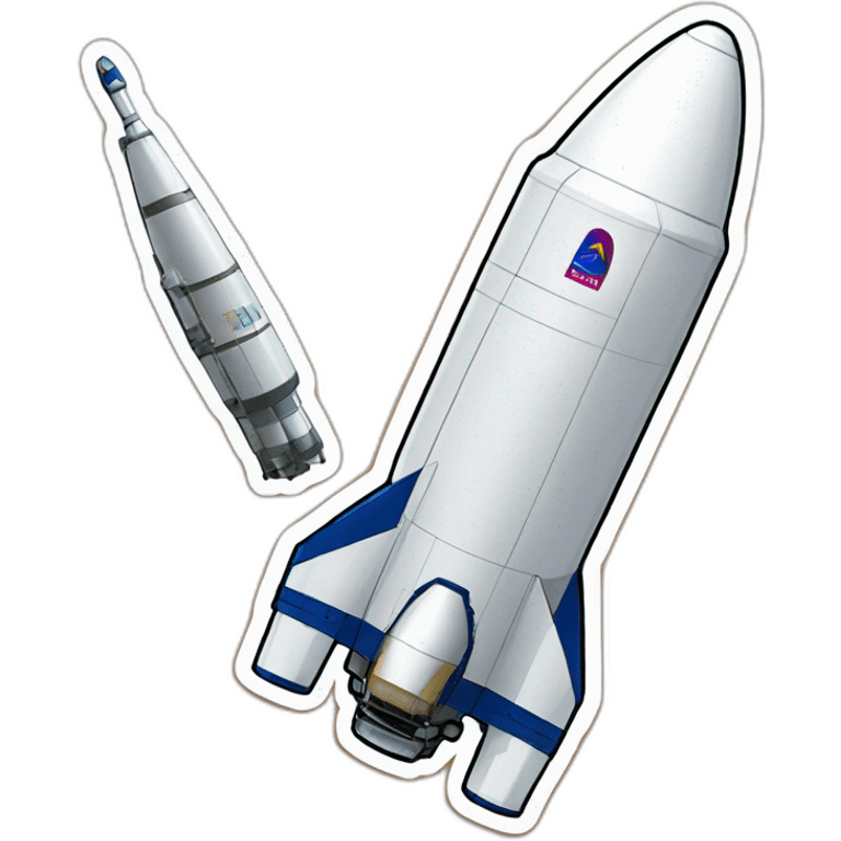 ariane 5 rocket with a armadillo sticker emoji