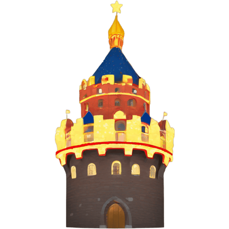 Kremlin tower fireworks , minimalist style  emoji