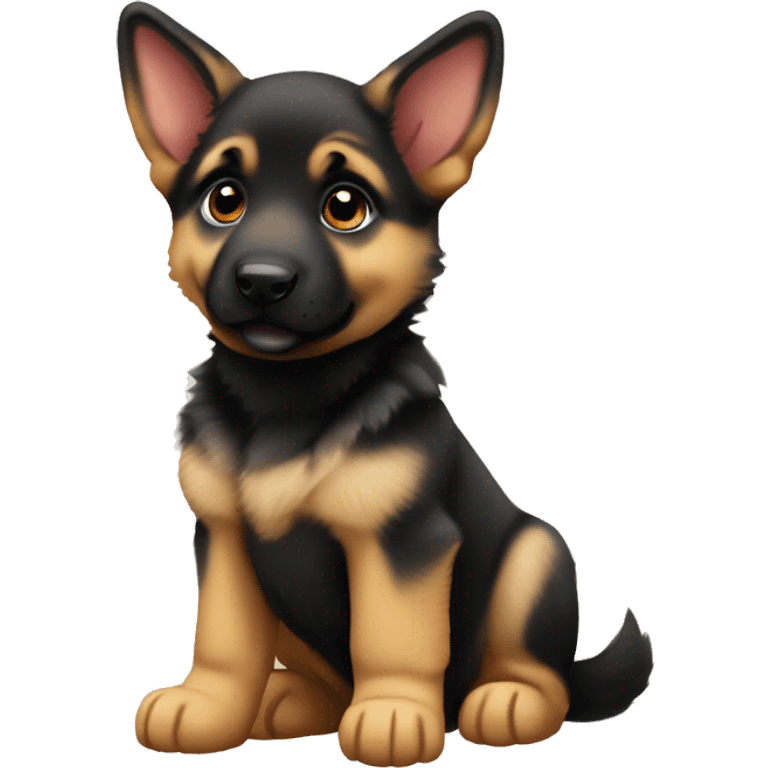 Tiny cute German shepherd puppy  emoji