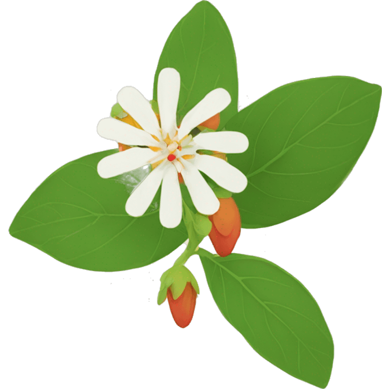 ashwagandha with flower emoji