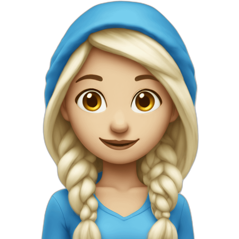 Smurf-girl emoji