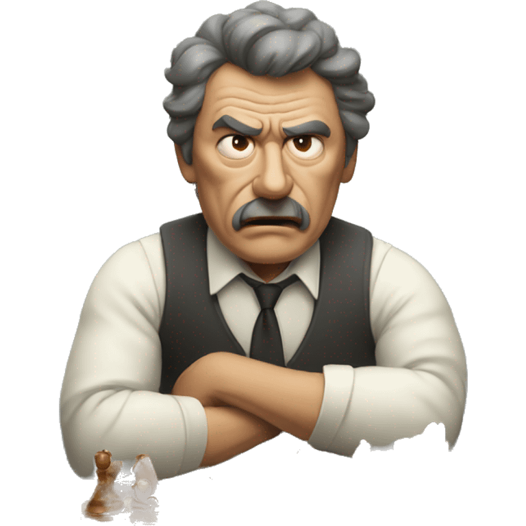 GRANDEE , a furious chess player emoji