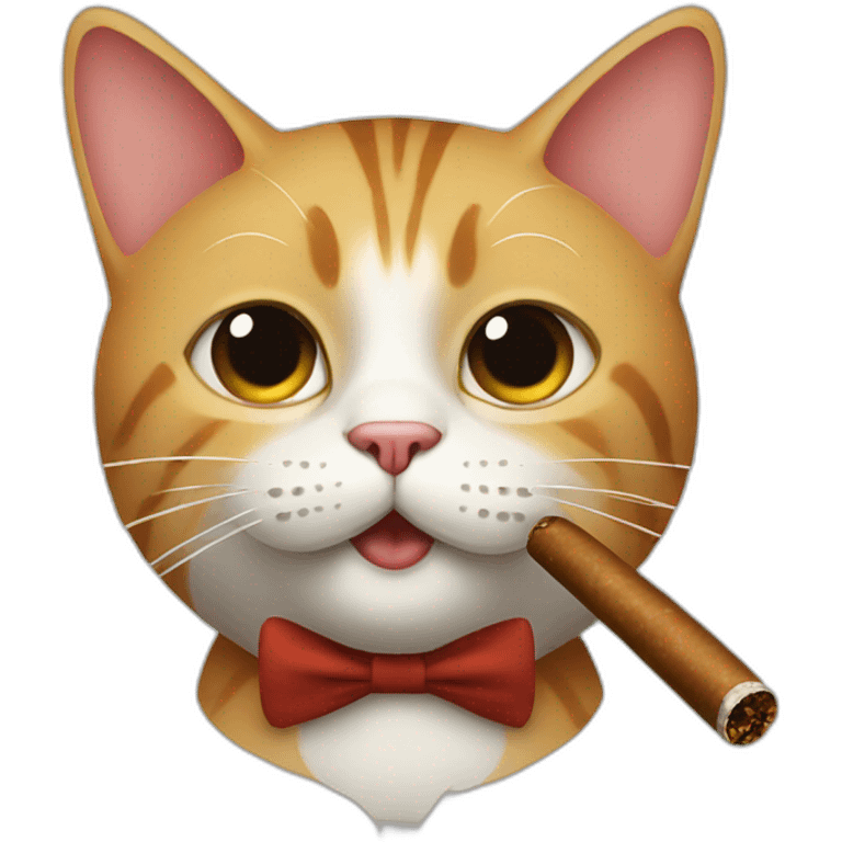 a cat with a cigar emoji