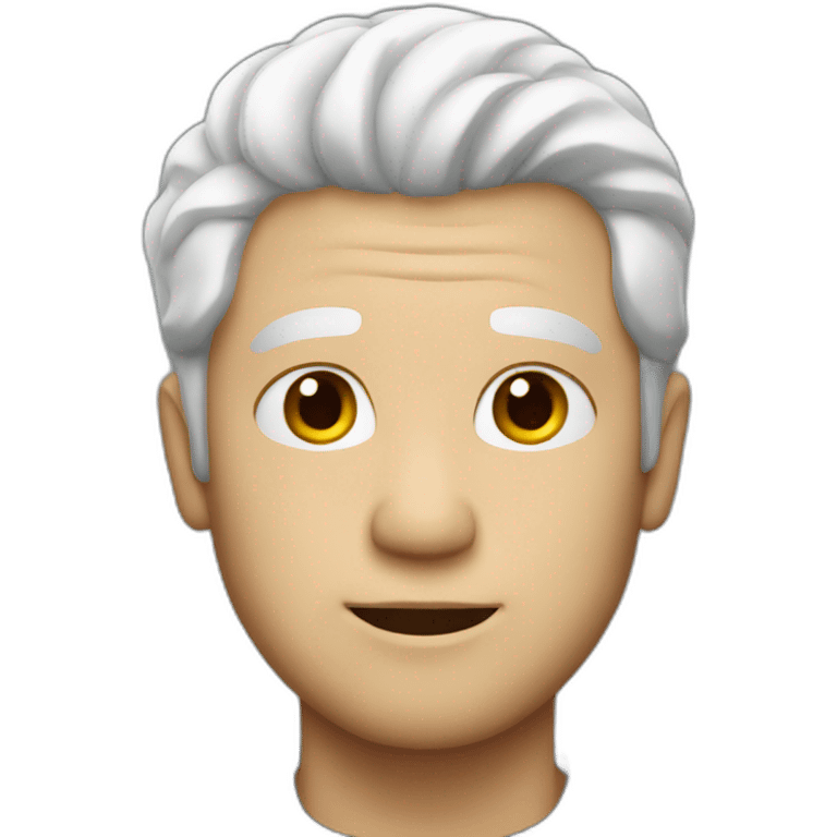 man with white hair emoji