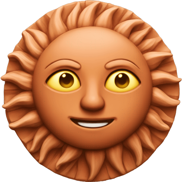 Terracotta sun emoji