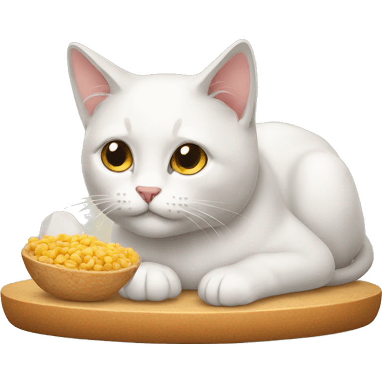 Cats waitting food emoji