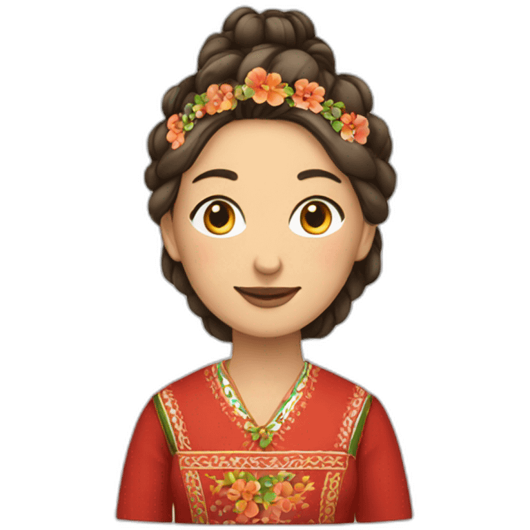 Woman in traditional bulgarian clothing emoji