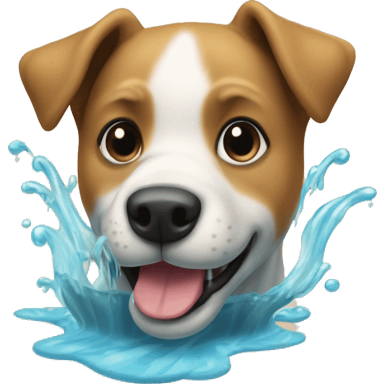 Perro en el agua emoji