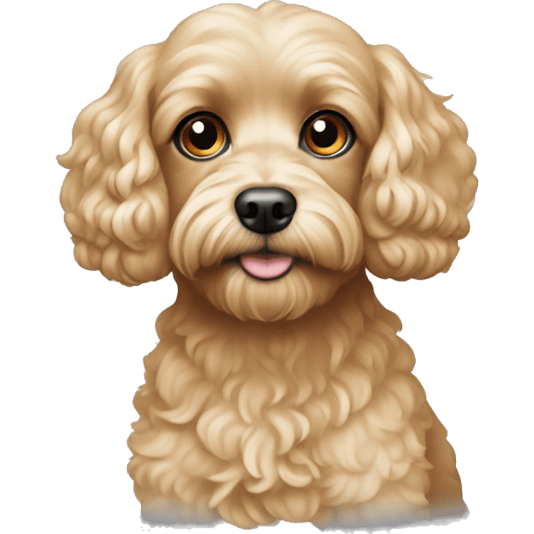 Blonde cavapoo emoji