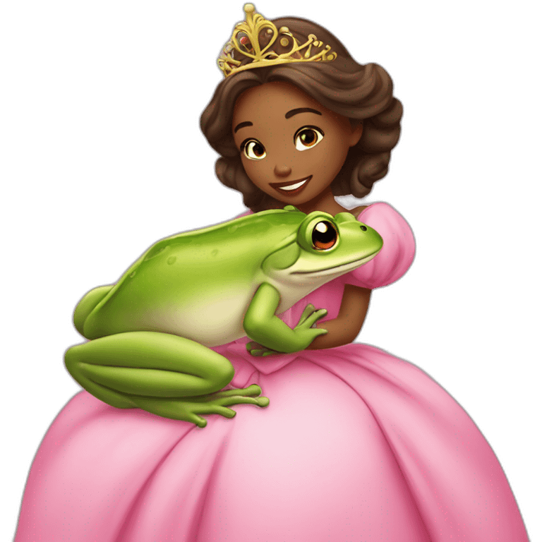 Princess kiss a frog emoji