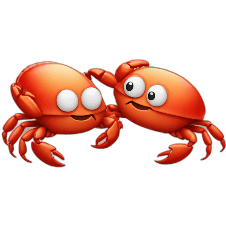 two crab in love emoji