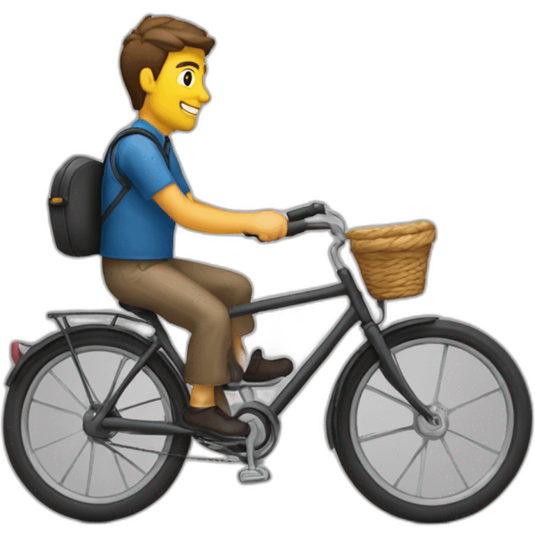 livreur sur un vélo emoji