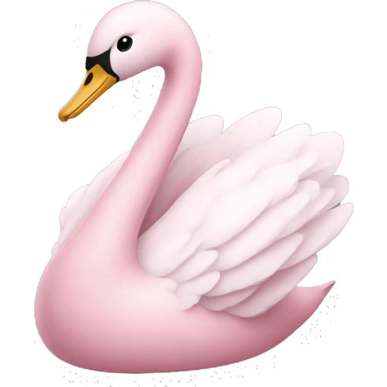 pastel pink swan emoji