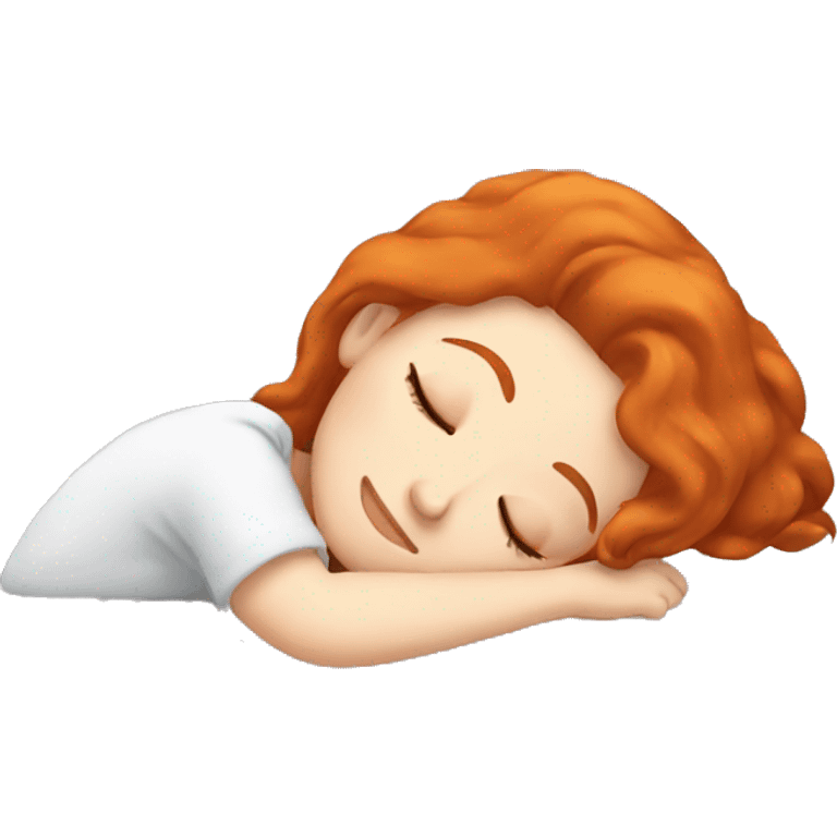 redhead girl sleeping emoji