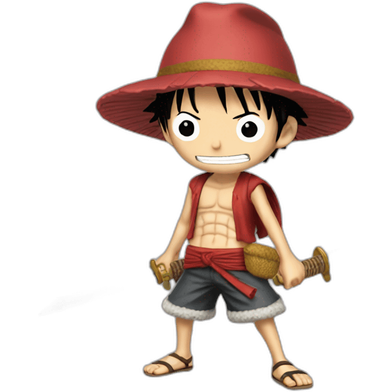 Luffy avec un sabre emoji