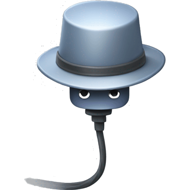 electric cable with a hat emoji