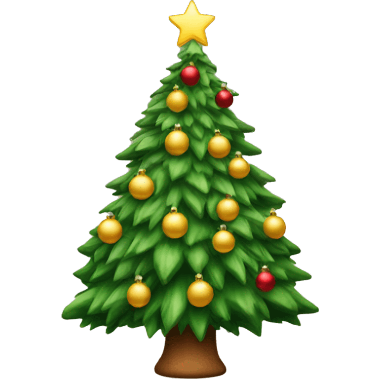 A Christmas tree with aesthetic decorations  emoji