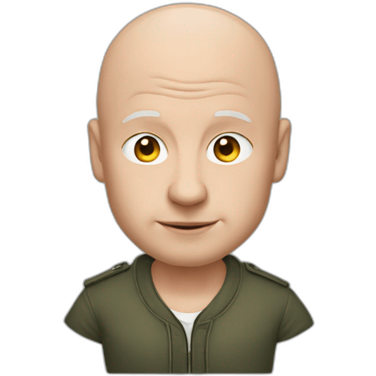 baldhead putin with airpods emoji