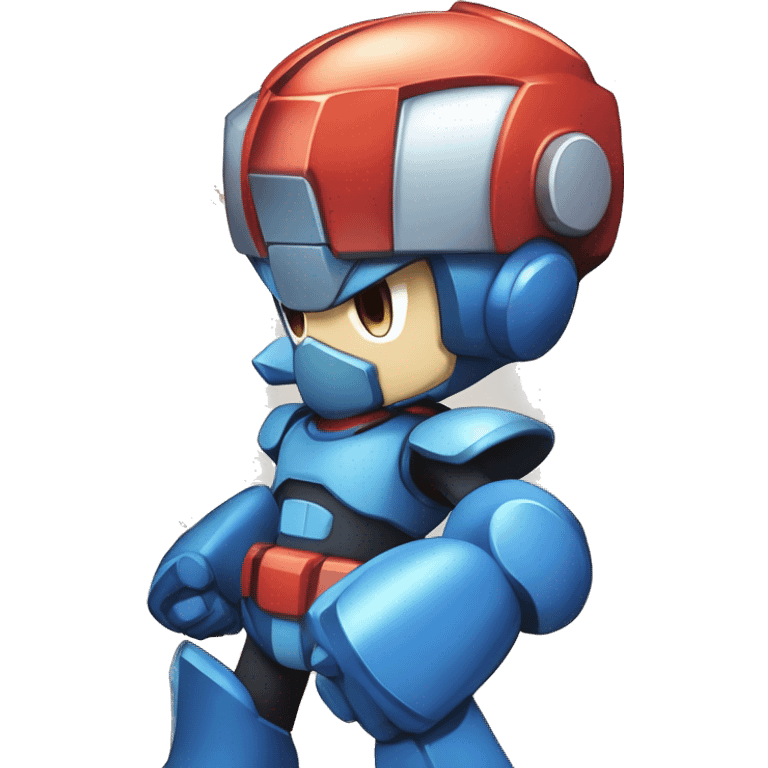 Mega Man volnutt from mega man legends, anime art style emoji