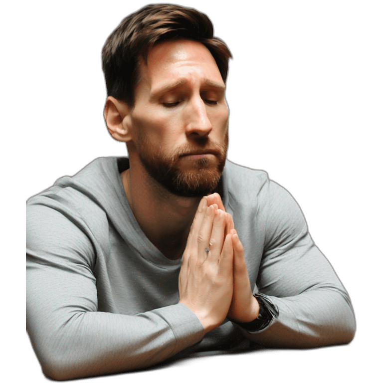 Messi face praying emoji