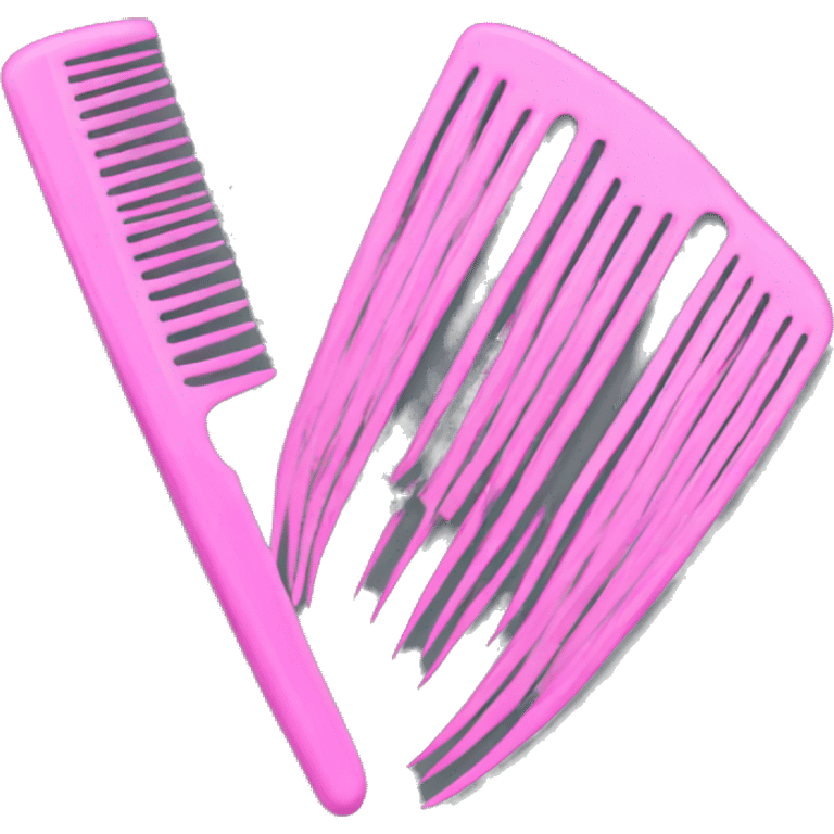 pink comb pink hair comb emoji