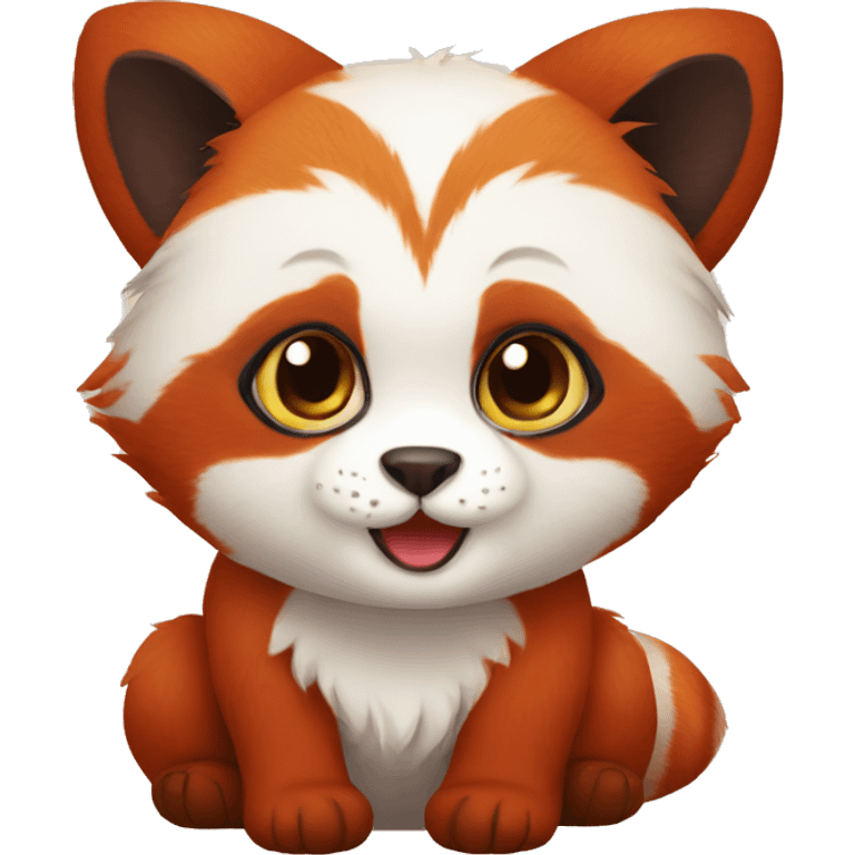 cute red-panda-cat-hybrid emoji