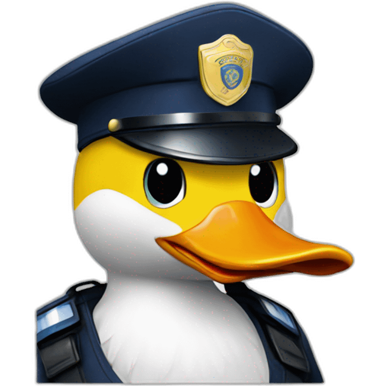 duck with police emoji