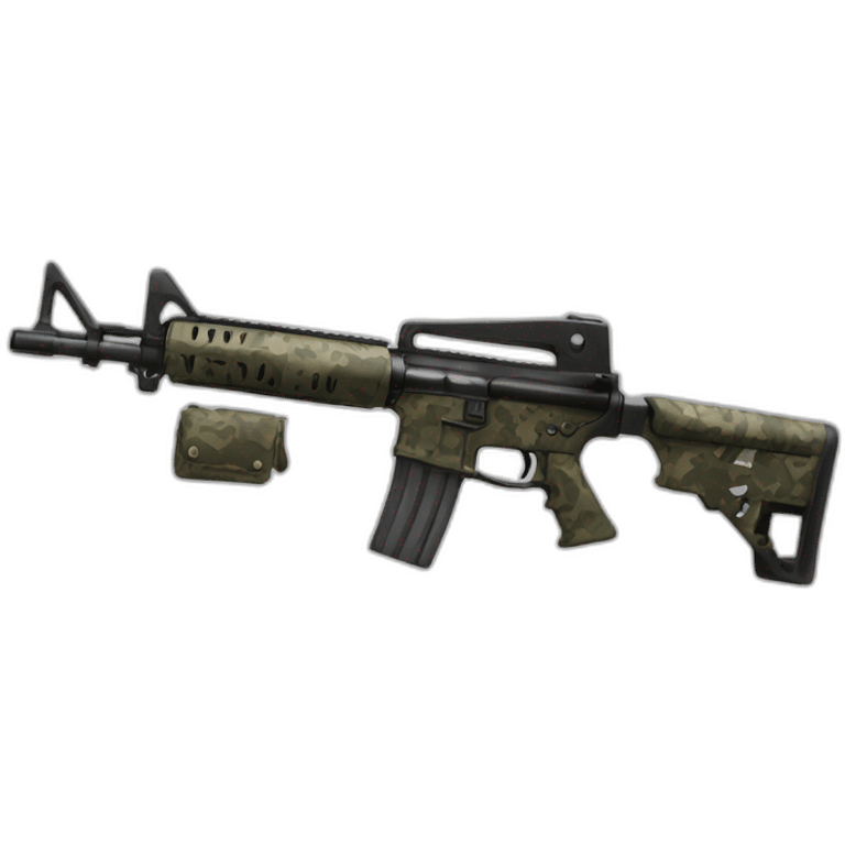 Customized M16. With camo emoji