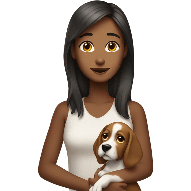 girl with dog emoji