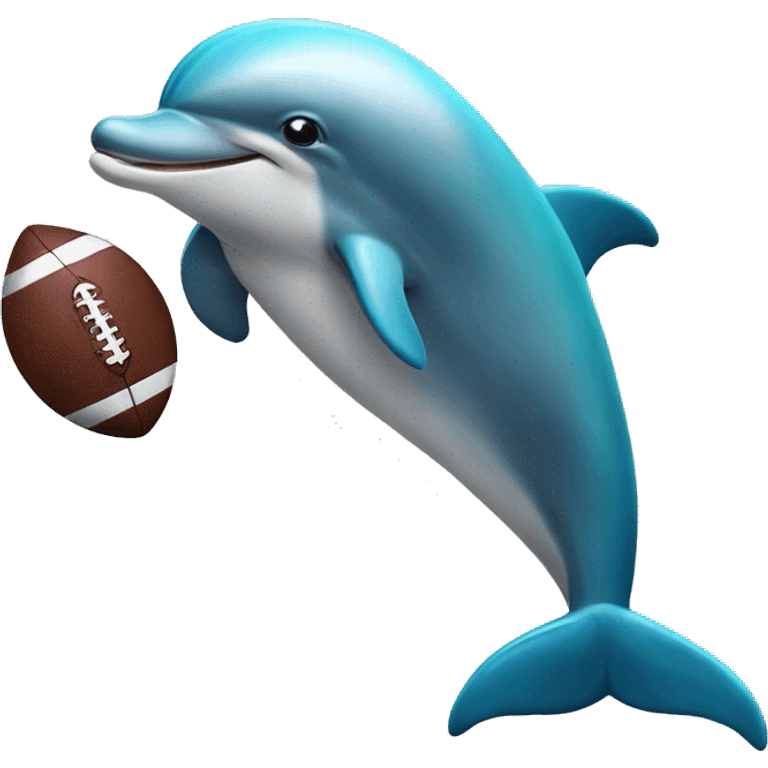 Dolphin with a football emoji