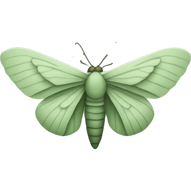 Sage green moth emoji