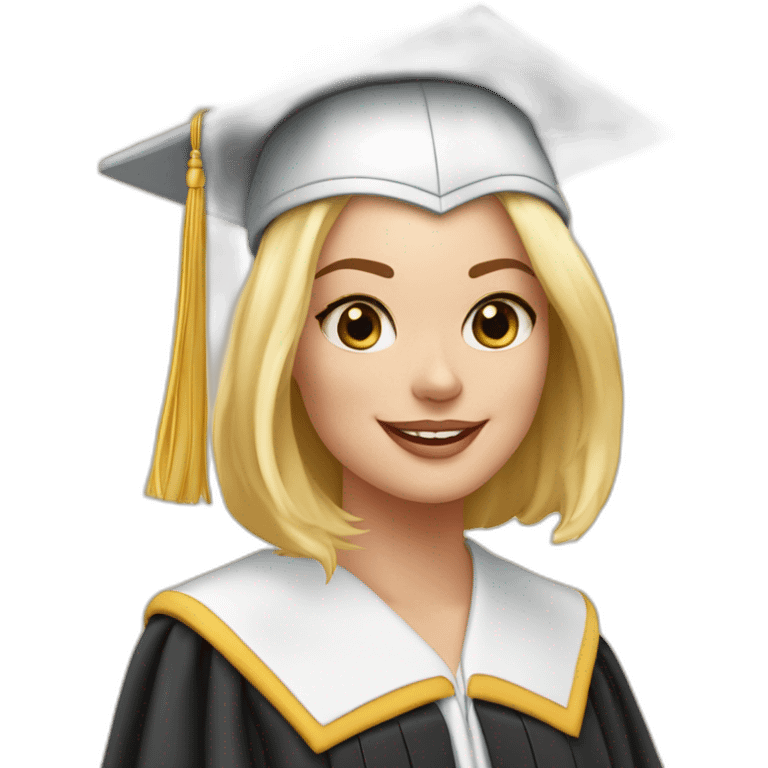 Margot robbie graduating from esigelec engeenering  school emoji