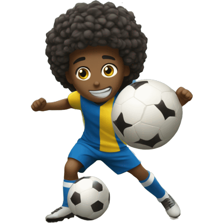 criança jogando bola emoji