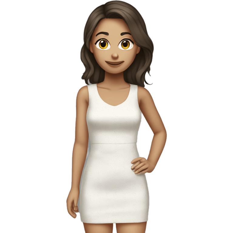 Minidress brunette white girl emoji