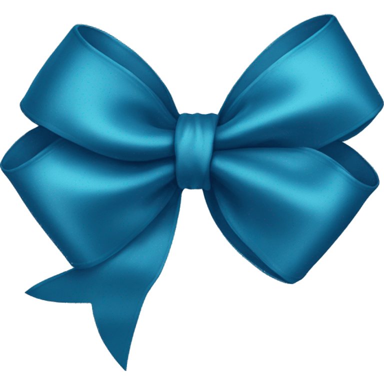 Blue silk bow emoji