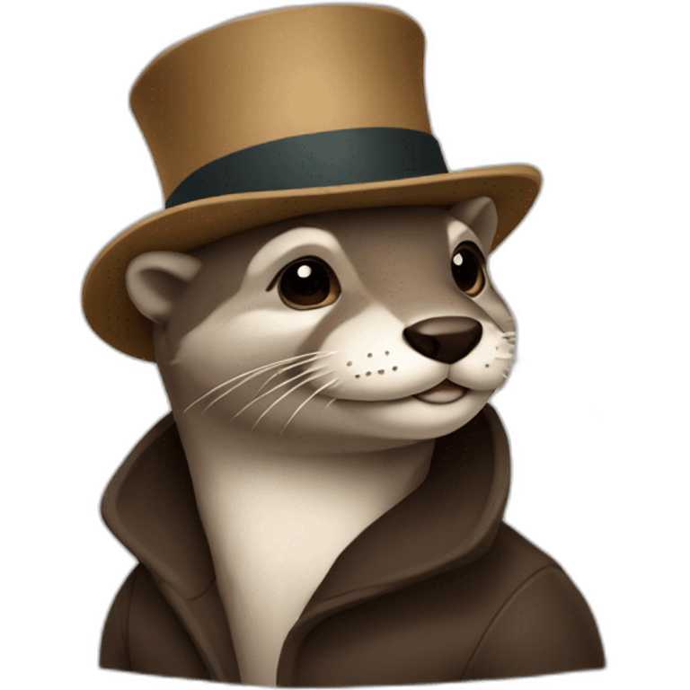 suave otter hat emoji