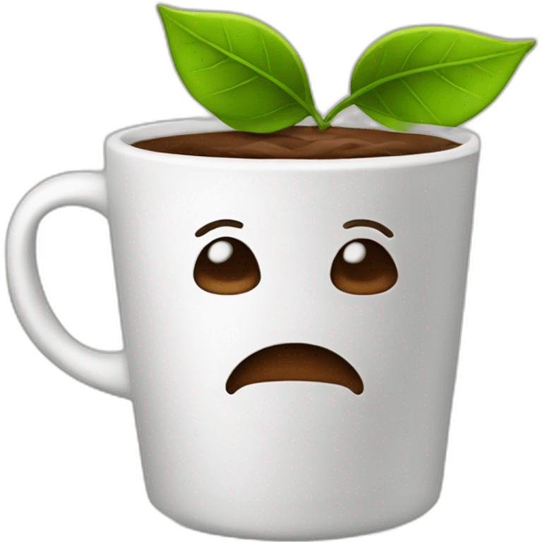 coffe with leaf emoji