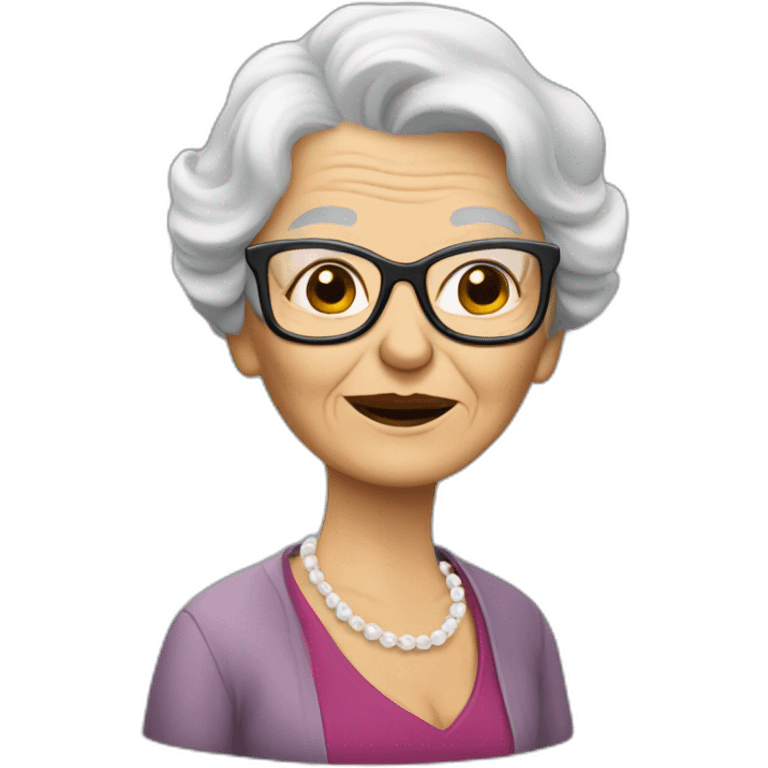 Granny in lamorgini emoji