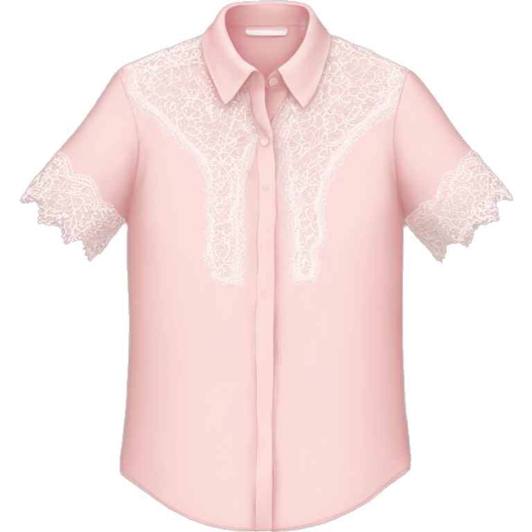 light pink Shirt with lace emoji