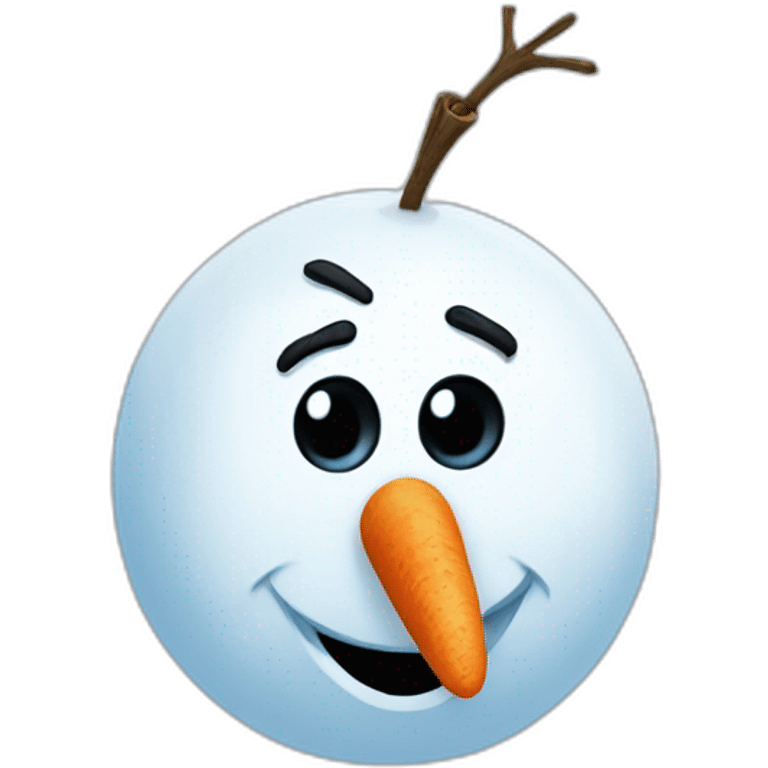 olaf snowman, sad face, frozen, emoji