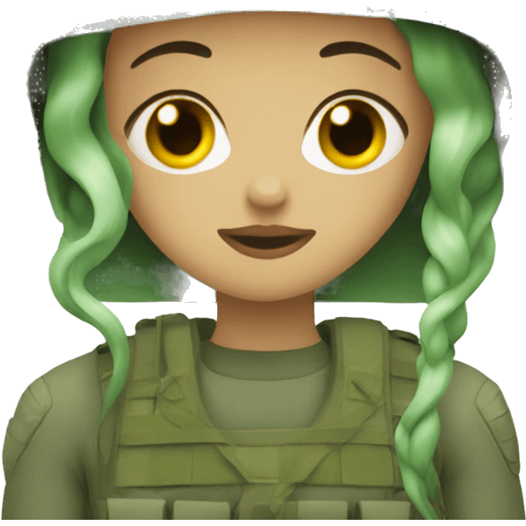 A mermaid in the army  emoji