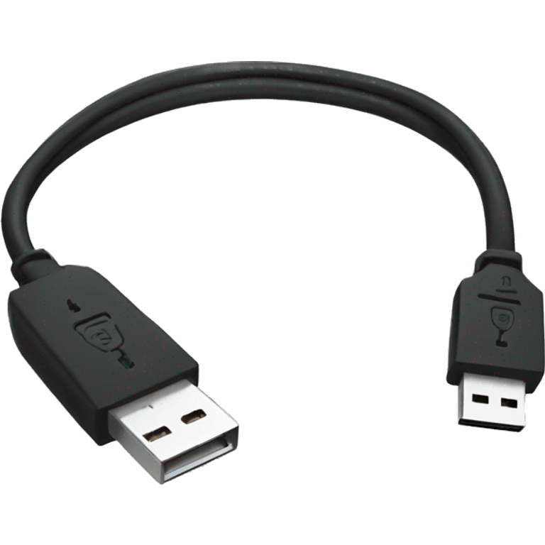 Black usb cable emoji