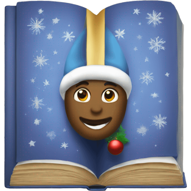 Christmas book emoji